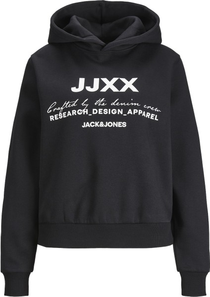 Kapüşonlu Rahat Kesim Siyah Kadın Sweatshirt 12250183 indirimleri