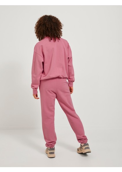 Sıfır Yaka Rahat Kesim Pembe Kadın Sweatshirt 12244363 fırsatları