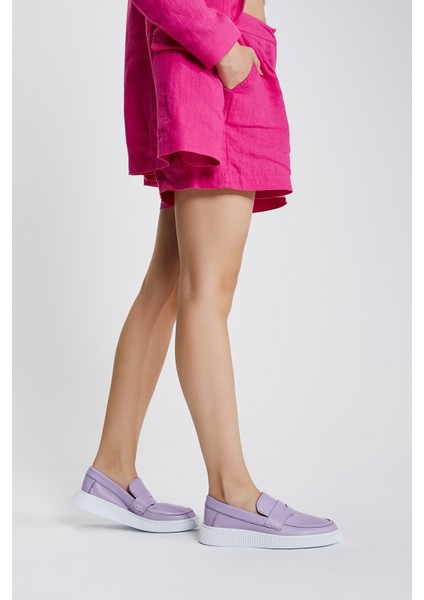 Chiara Kadın Lila Hakiki Deri Loafer Ayakkabı 352 646 Bn Ayk Y23 fiyatları