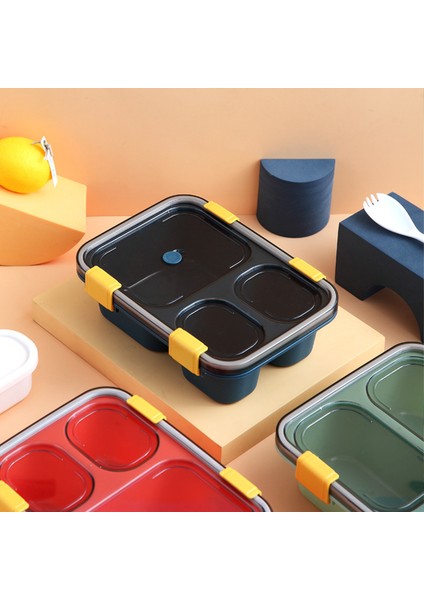 Bölmeli Bento Kutusu Plastik Öğle Yemeği Kutusu Çatal Bıçak Takımı ile Mikrodalgada Kullanılabilir (Yurt Dışından) modelleri