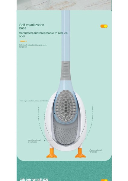 Yumruksuz Tuvalet Silikon Tuvalet Temizleme Fırçası (Yurt Dışından)