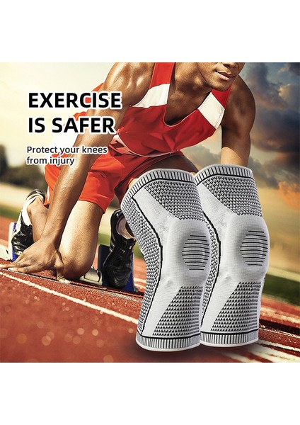 Spor Silikon Ped Çift Taraflı Yay Örgü Naylon Nefes Alabilir Koşu Basketbol Dağcılık Koruyucu Dişli (Yurt Dışından) fiyatları