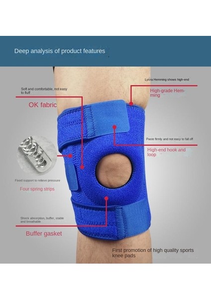 Açık Dağcılık Dizlikleri Koşu ve Bisiklet Için Nefes Alabilen Dört Yaylı Destek Dizlikleri (Yurt Dışından)