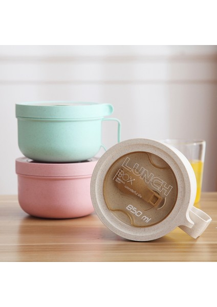 Buğday Saman Mühürlü Taze Plastik Öğle Yemeği Kutusu Kase Hızlı Set (Yurt Dışından) fiyatları