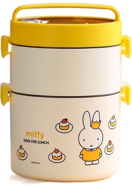 Yuvarlak Çift Katmanlı 304 Paslanmaz Çelik Öğle Yemeği Kutusu Çocuk Öğle Yemeği Bento Kutusu (Yurt Dışından)