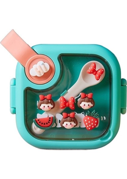 Çocuklar Öğle Yemeği Kutusu Paslanmaz Çelik Sevimli Öğle Yemeği Kutusu Seti (Yurt Dışından)