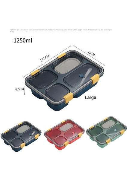 Bölmeli Bento Kutusu Plastik Öğle Yemeği Kutusu Çatal Bıçak Takımı ile Mikrodalgada Kullanılabilir (Yurt Dışından) fırsatları