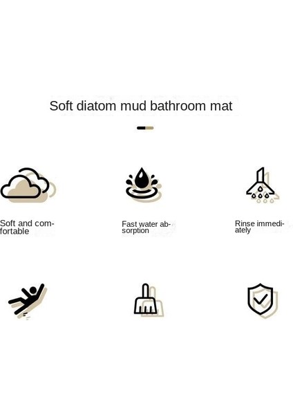 Banyo Emici Yer Matı Diatom Çamur Yastığı Tuvalet Ayak Matı Tuvalet Kapısı Kaymaz Çabuk Kuruyan Halı Paspas (Yurt Dışından)