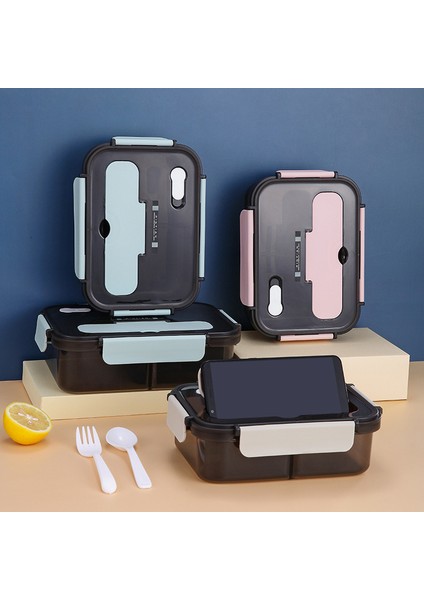 Çatal Bıçak Takımı ile Mikrodalgada Kullanılabilir Plastik Öğle Yemeği Kutusu (Yurt Dışından) fırsatları