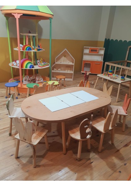 Woodnjoy Oval Grup Duyusal Etkinlik Masası