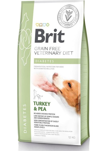 Veterinary Diets Diabetes Tahılsız Hindi ve Bezelyeli Köpek Maması 12 kg