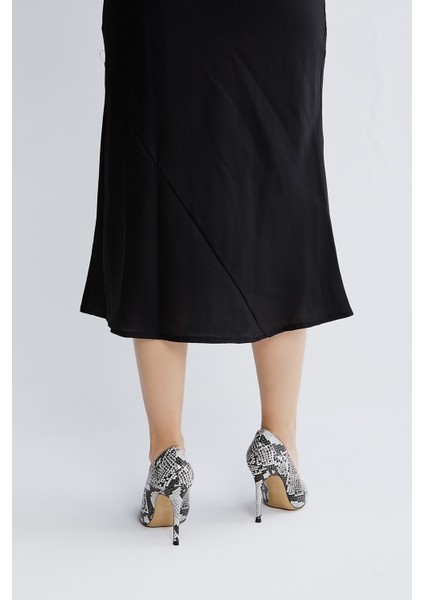 Caroline Kadın Siyah Yılan Hakiki Deri Topuklu Ayakkabı 613 27129 Bn Ayk Y23 fırsatları