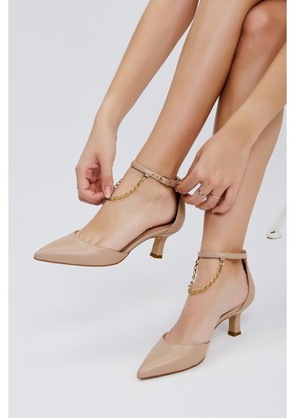 Bianca Kadın Nude Hakiki Deri Topuklu Ayakkabı 613 26818 Bn Ayk Y23 modelleri