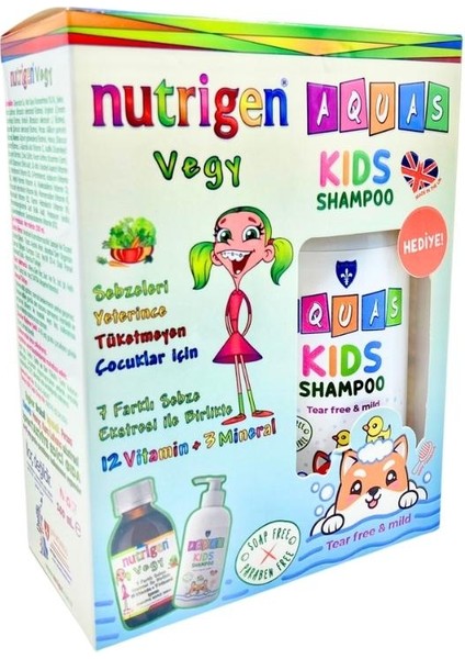 Vegy Şurup 200 ml + Aquas Kids Şampuan 250 ml Hediyeli