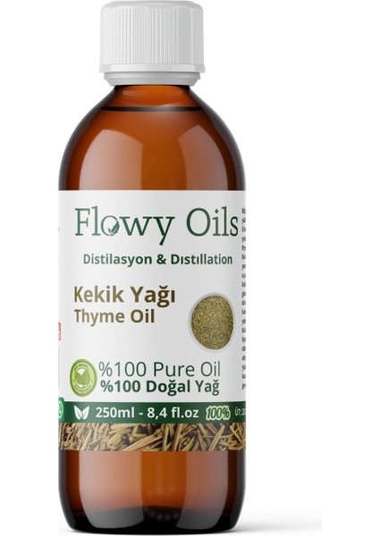 Kekik Yağı %100 Doğal Bitkisel Uçucu Yağ Cam Şişe Büyük Boy Thyme Oil 250ML