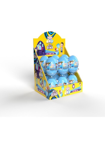 Mını Dıno Çatlak Yumurta 7gr Mavi (Kur.k.kris.yum.) - 12 Adet
