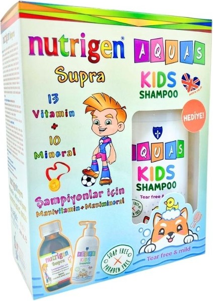 Supra Şurup 200 ml + Aquas Kids Şampuan 250 ml Hediyeli