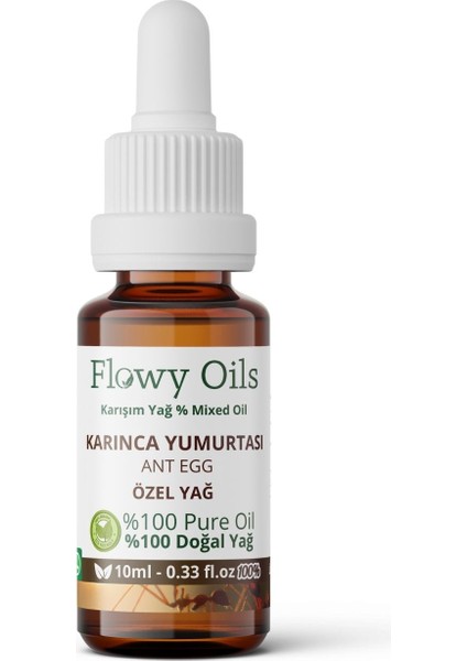 Flowy Oils Karınca Yumurtası Yağı Tüy Azaltıcı Bitkisel Yağ 10ML