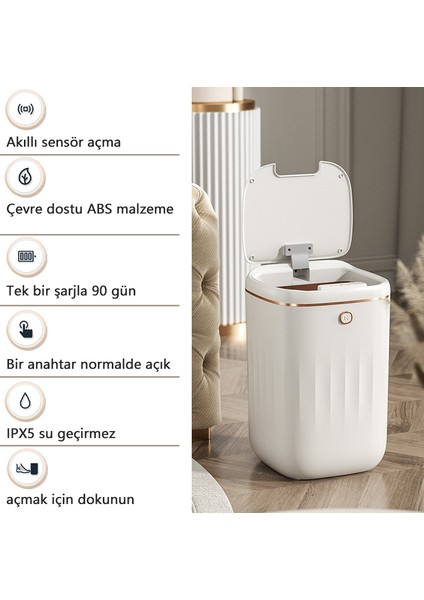 24 Lt Otomatik Akıllı Çöp Kutusu - Beyaz (Yurt Dışından) fiyatları