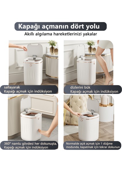 24 Lt Otomatik Akıllı Çöp Kutusu - Beyaz (Yurt Dışından) modelleri