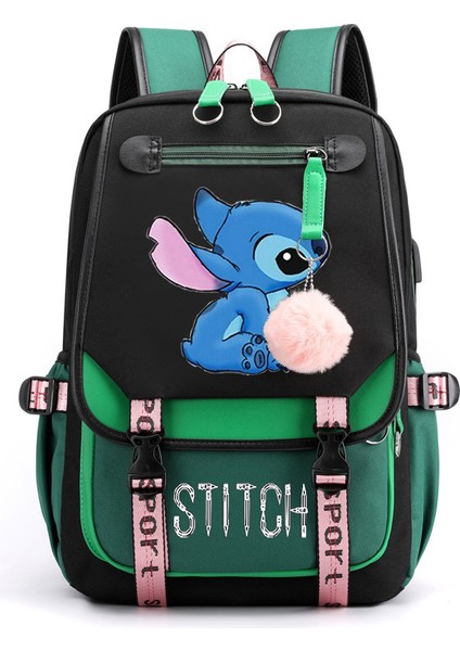 Dikiş Dikiş Karikatür Baskı Öğrenci Okul Çantası Bilgisayar Çantası Açık Seyahat Çantası Nötr Rüzgar Sırt Çantası (Yurt Dışından)