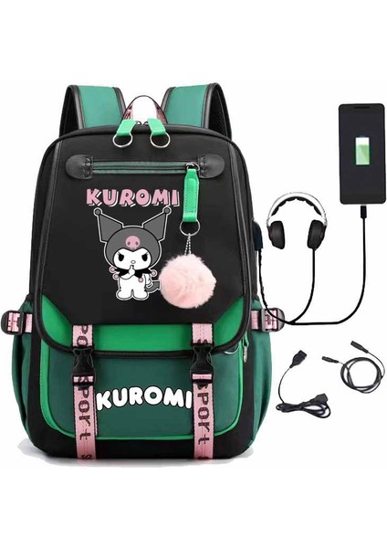 Kulomi Ortak Okul Çantası Tarçın Köpek Sırt Çantası Net Kırmızı Ortaokul Erkek ve Kadın Ilkokul Öğrencileri Büyük Kapasiteli Boş Zaman Kore Versiyonu (Yurt Dışından)