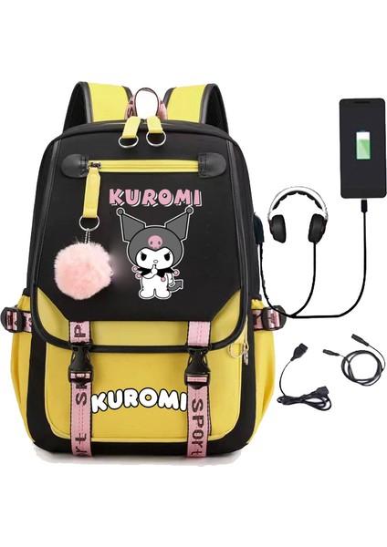 Kulomi Ortak Okul Çantası Tarçın Köpek Sırt Çantası Net Kırmızı Ortaokul Erkek ve Kadın Ilkokul Öğrencileri Büyük Kapasiteli Boş Zaman Kore Versiyonu (Yurt Dışından)