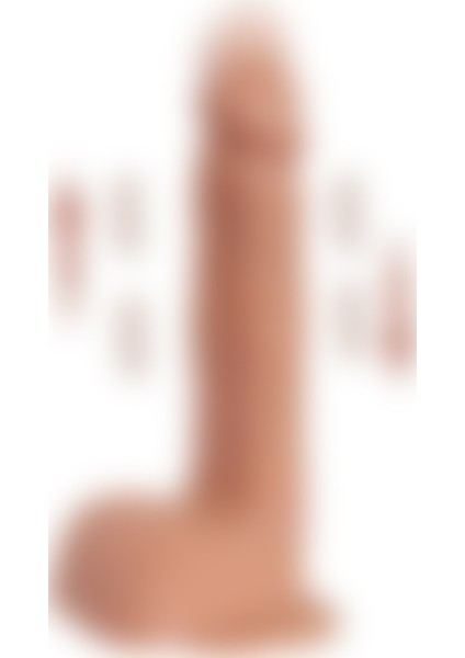 Troya Moda 21 cm Ileri Geri Hareketli Şarjlı Titreşimli Gerçekçi Dildo Vibratör