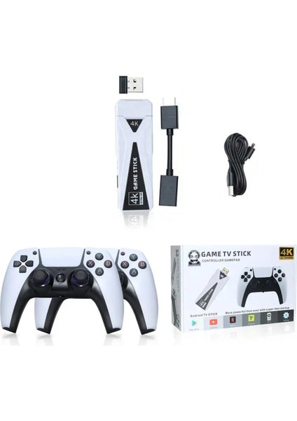 4K Android Tv Stick ve Retro Game Konsol 10000 Oyunlu 64GB