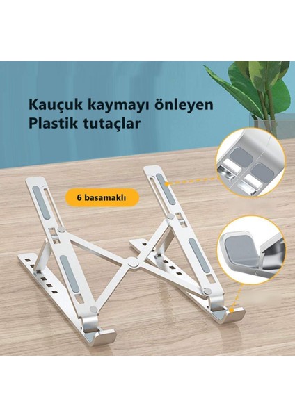 Bf-as50 Alüminyum Portatif Laptop ve Tablet Standı 6 Kademeli