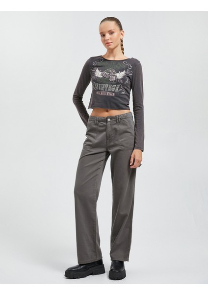 Uzun Kollu Tişört Yıkamalı Baskılı Bisiklet Yaka fiyatları