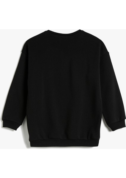 Batman Sweatshirt Lisanslı Pullu Payetli Şardonlu Bisiklet Yaka fiyatları