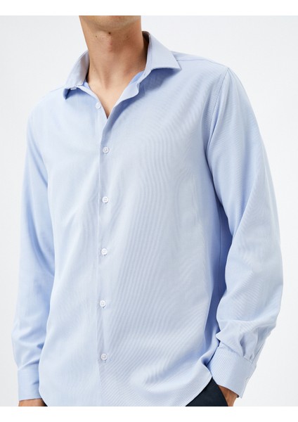 Basic Gömlek Klasik Yaka Düğmeli Uzun Kollu Non Iron indirimleri