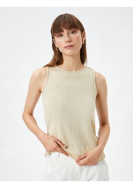 Slim Fit Triko Atlet Halter Yaka
