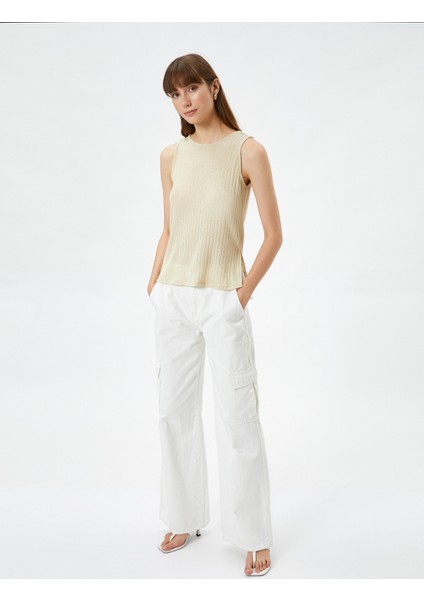 Slim Fit Triko Atlet Halter Yaka