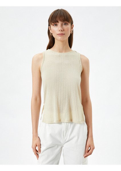 Slim Fit Triko Atlet Halter Yaka