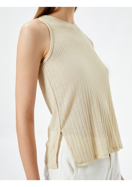 Slim Fit Triko Atlet Halter Yaka