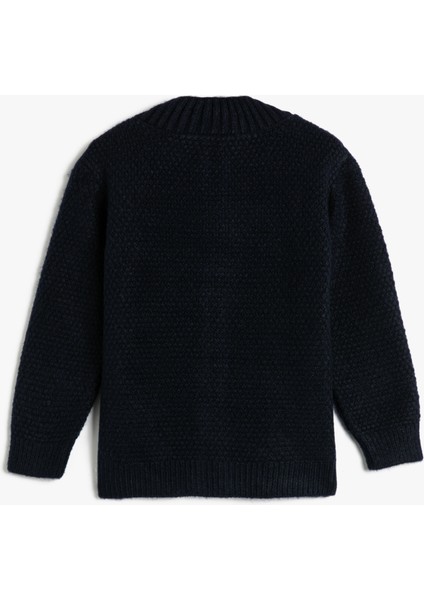 Okul Hırkası Fermuarlı Triko Dik Yaka Uzun Kollu modelleri