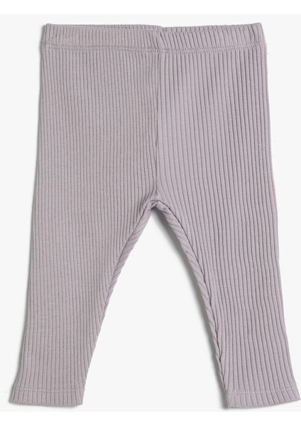 4Wmg40078Ak 370 Lila Kız Bebek Pamuk Jersey Tayt