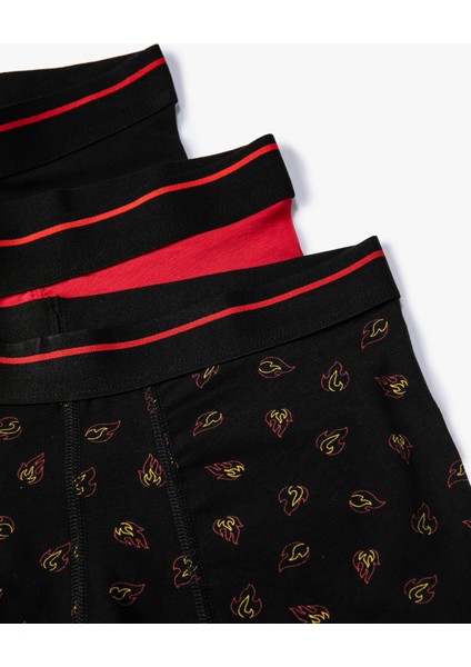 3'lü Boxer Seti Baskılı Çok Renkli modelleri