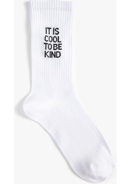 Soket Çorap Slogan İşlemeli fiyatları