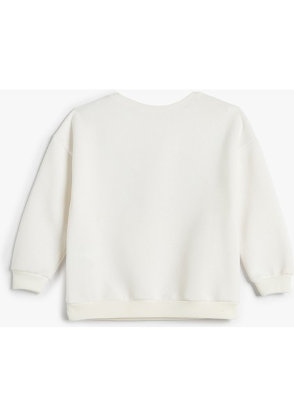 Sweatshirt Şardonlu Bisiklet Yaka Baskılı Pamuklu fiyatları