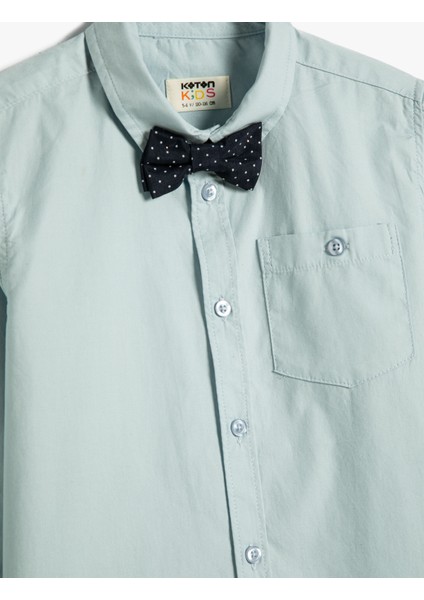 Okul Gömleği Papyon Detaylı Uzun Kollu Pamuklu Klasik Yaka modelleri