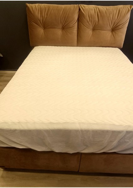 Alez Fitted Model Full Kenar Yatak Koruyucu Lastikli 120X200 Pamuk Beyaz Renk El Yapım