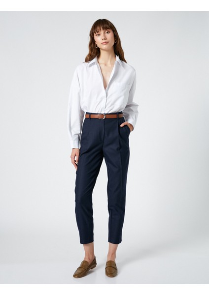 Basic Gömlek Uzun Kollu Düğmeli Cep Detaylı Pamuklu fiyatları