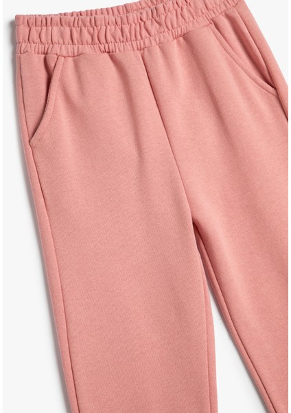 Basic Jogger Eşofman Altı Şardonlu Cepli Beli Lastikli Pamuklu