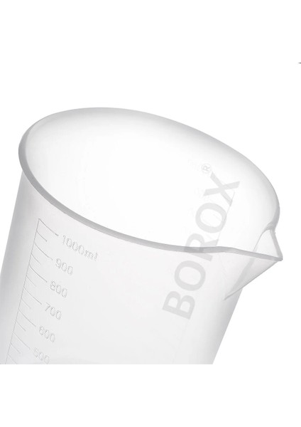 Plastik Beher 1000mL - Kabartma Dereceli Ölçülü - Kırılmaya Dayanıklı - Kalın Duvarlı