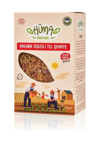 Hüma Organik Sebzeli Tel Şehriye 250 gr