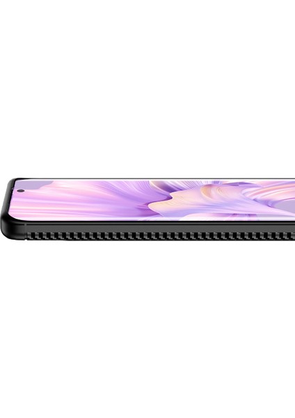 Huawei P60 Pro Kılıf Rugged Armor Karbon Desenli Lüx Negro Silikon Arka Kapak Siyah