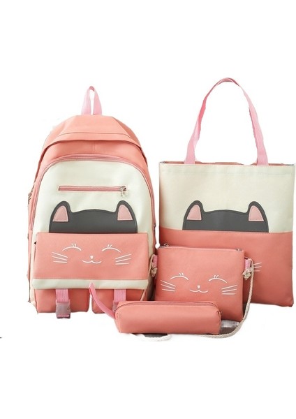 Yeni Karikatür Okul Çantası 4'lü Sırt Çantası (Yurt Dışından)